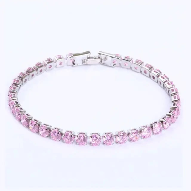 Multiple Colored Crystal Tennis Bracelets