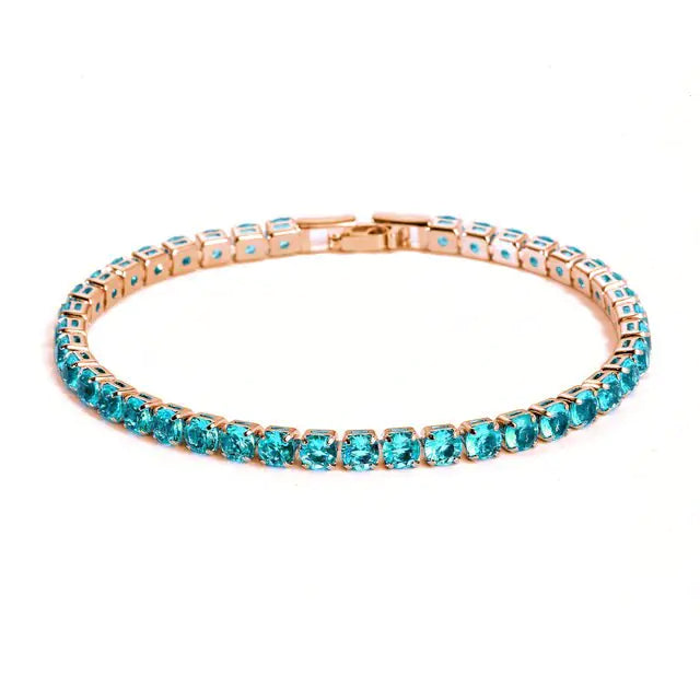 Multiple Colored Crystal Tennis Bracelets