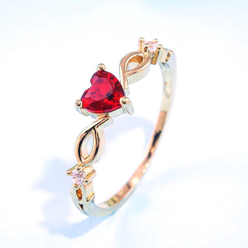 Crystal Heart Ring