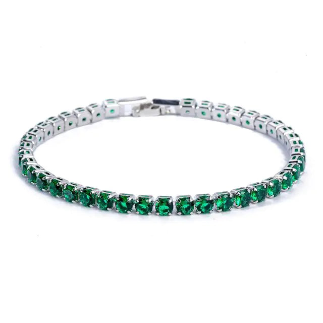 Multiple Colored Crystal Tennis Bracelets