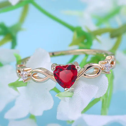 Crystal Heart Ring