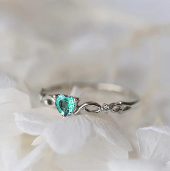 Crystal Heart Ring