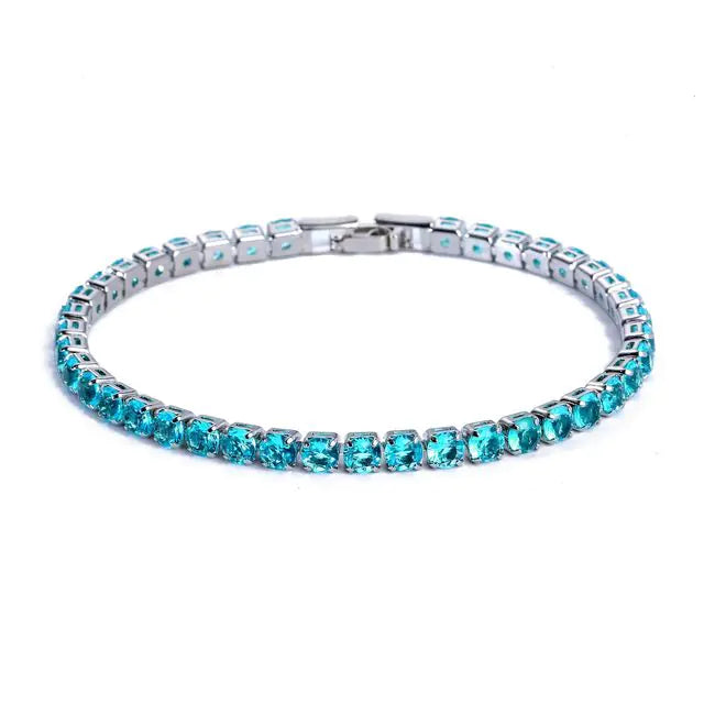 Multiple Colored Crystal Tennis Bracelets